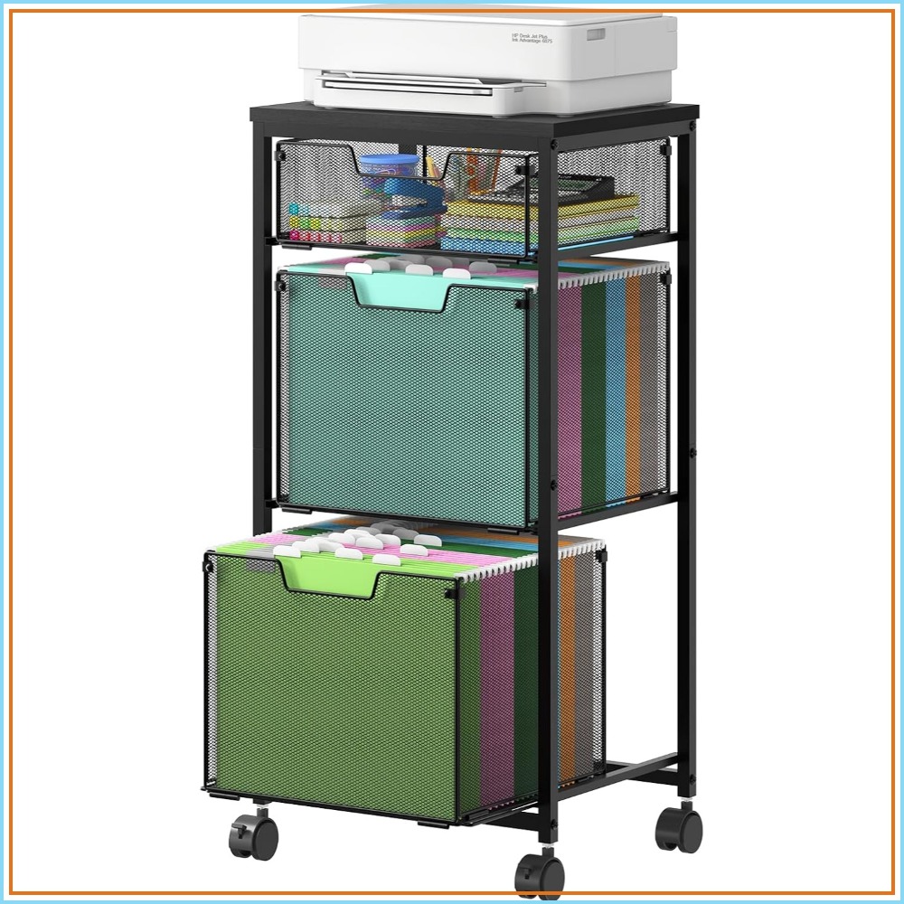File Folder Hanging - Mobiler Aktenschrank mit 3 Schubladen für
