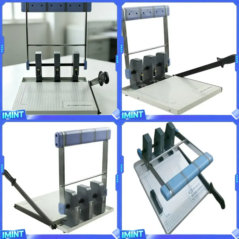 Paper Punch 3 Hole - WD-XD-250 Manuelle 3-Loch-Stanz- und Schneidemaschine Doppelfunktions-Papierschneider