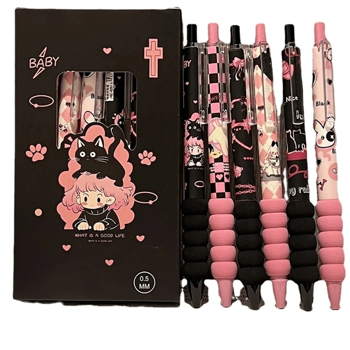 Ideal Stationery & Office Supply - 6-teiliges Modisches Niedliches Neutral-Stift-Set, Schnell Trocknend