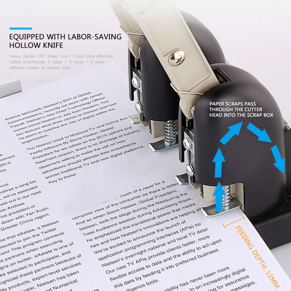 Paper Punch 3 Hole - Hochleistungs-A4-Papierstanzer für 2, 3 und 4