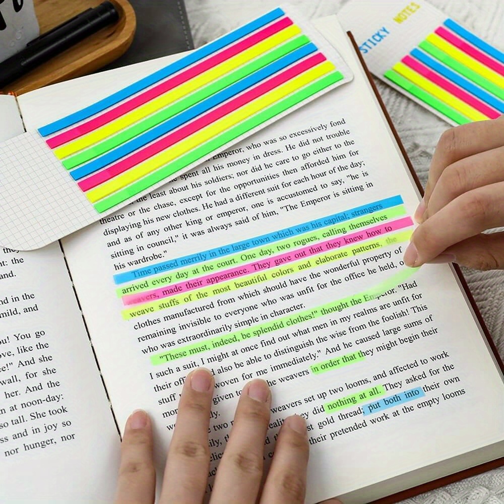 Label Printer Tape - 640 Transparente Fluoreszierende Klebebänder, Abnehmbare Haftnotizen