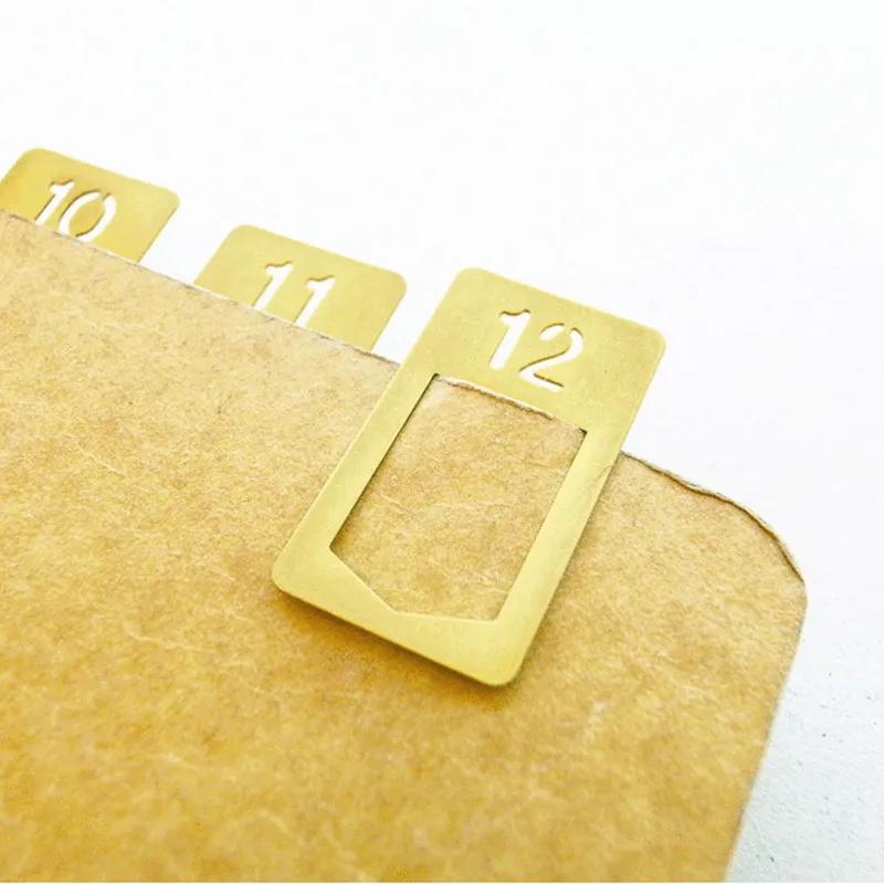 Stationery Office And School Supply Stores - 12 teile/los Vintage Kupfer Lesezeichen Mini