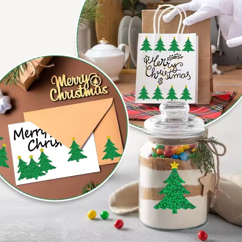 Ideal Stationery & Office Supply - Glitzernde Weihnachtsbaumaufkleber (500-teiliges Set): Ideal als