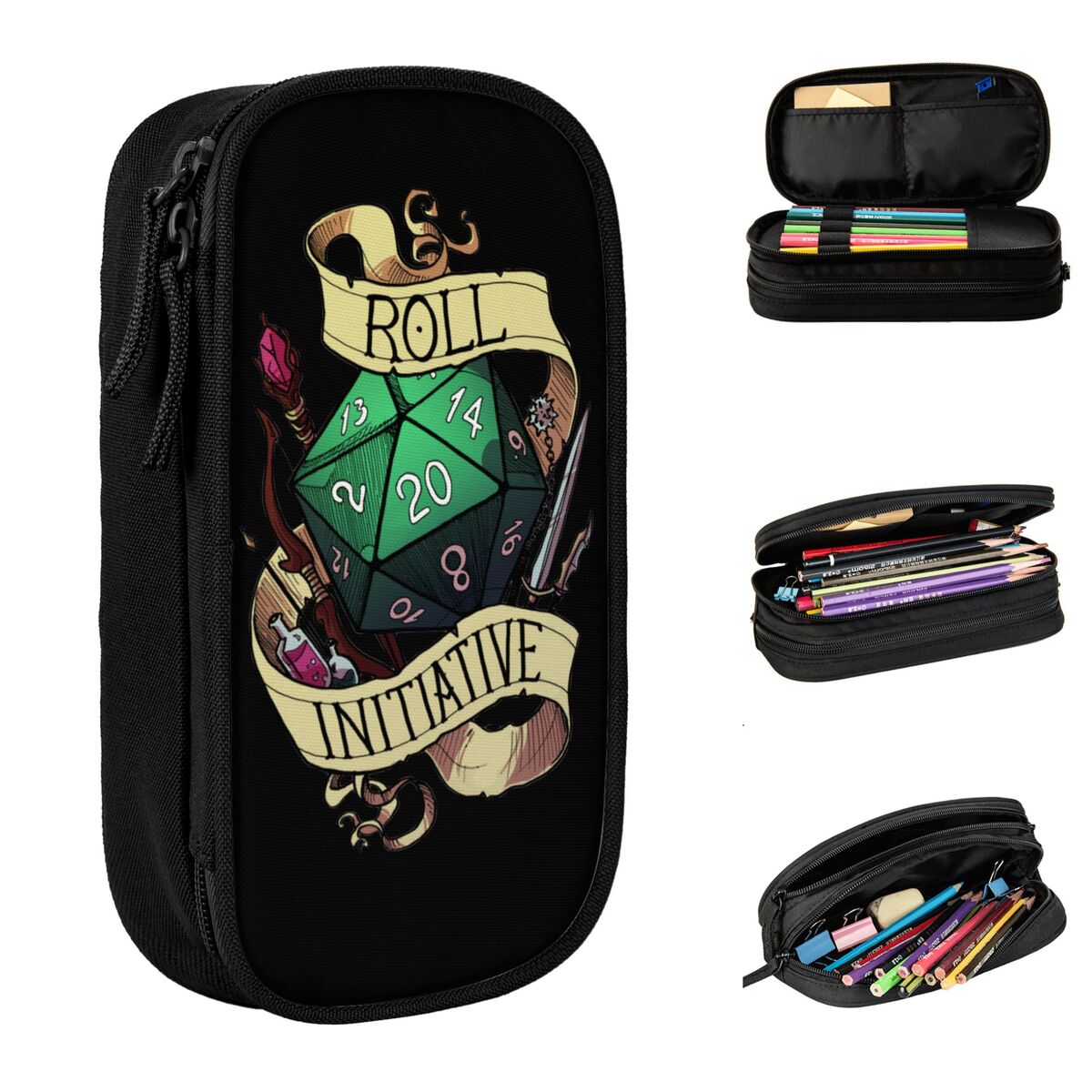 Pen Pouch Roll - Roll Initiative Feder mäppchen neue Dungeon