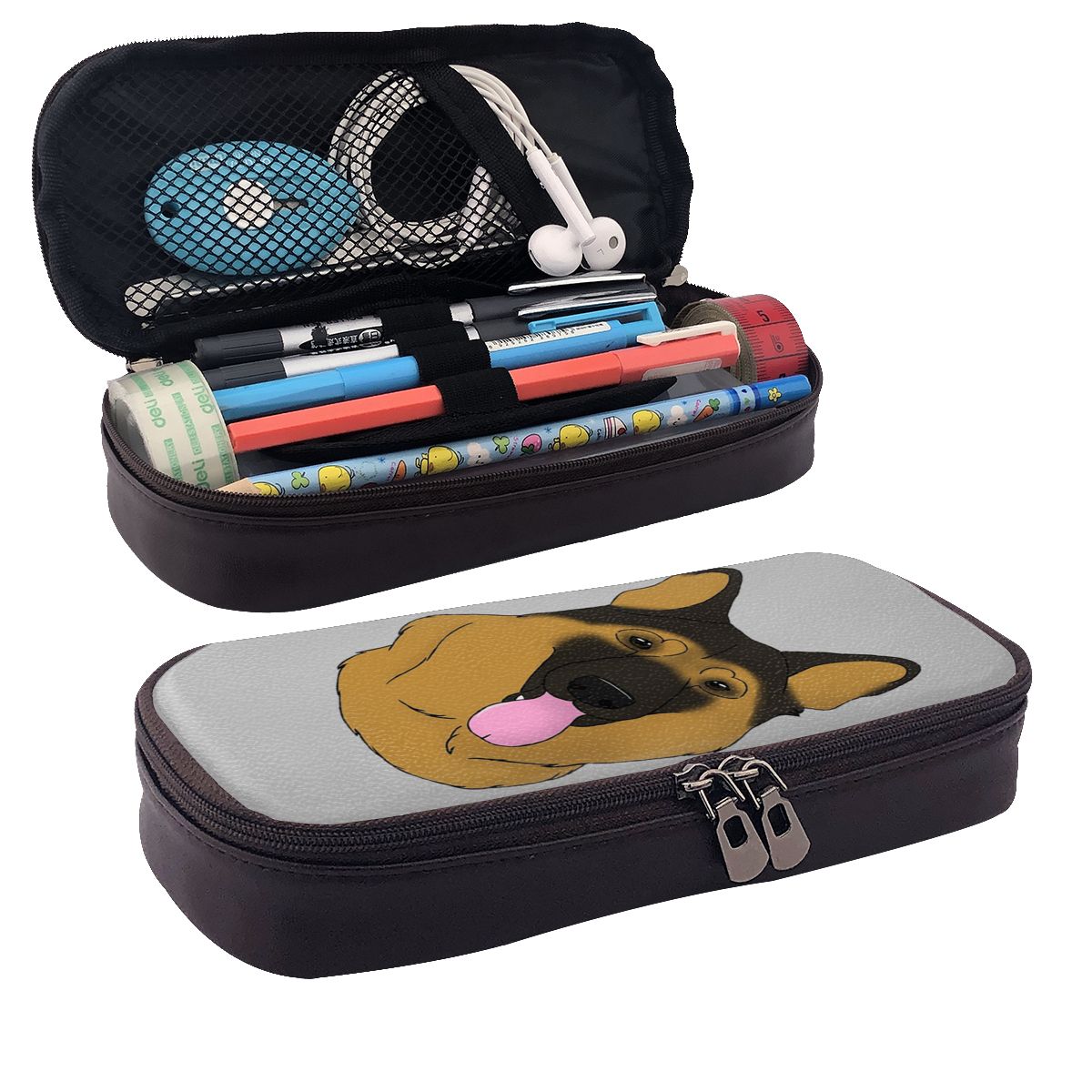 Tan Stationery & Office Supply - Deutscher Schäferhund – Federmäppchen aus schwarzem