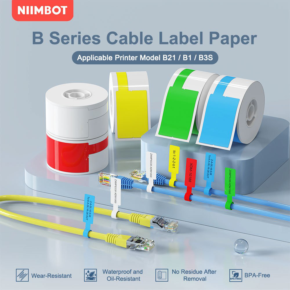 Label Printer Tape - Niimbot Kabeletikett Tragbarer Drucker Thermal B1