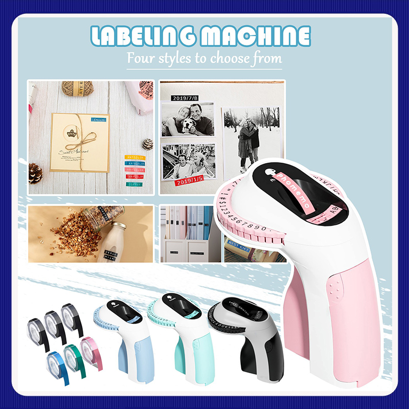 Label Printer Tape - 3D-Etikettendrucker, Prägeetikettenband, manueller Etikettierer, Schreibmaschine, tragbarer
