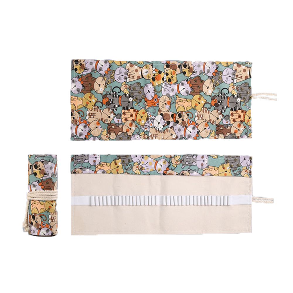 Pen Pouch Roll - Kreative Jungen Mädchen Nette Katze Rolle