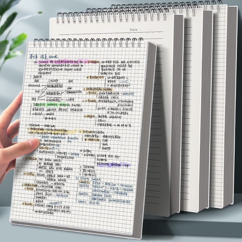 Graph Paper Pad - B5 Notizbuch mit aufgeklappter Spiralbindung, kleines