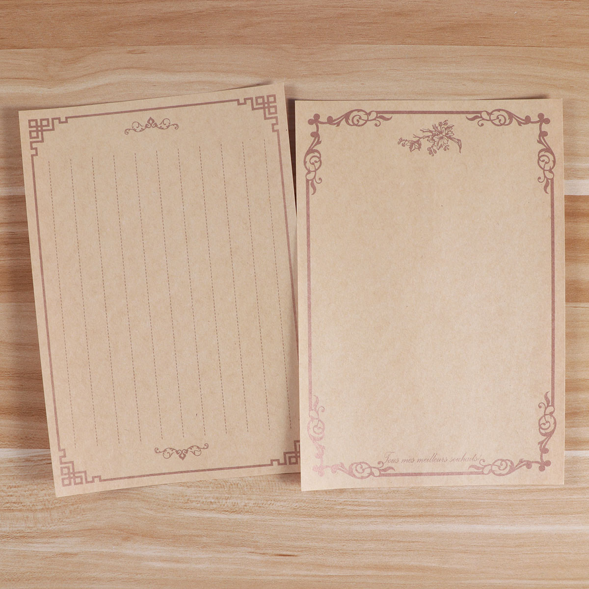 Ideal Stationery & Office Supply - 8-teiliges Briefpapier-Set, Vintage-Kraftpapier-Schreibblöcke mit Hasen-Motiv, ideal
