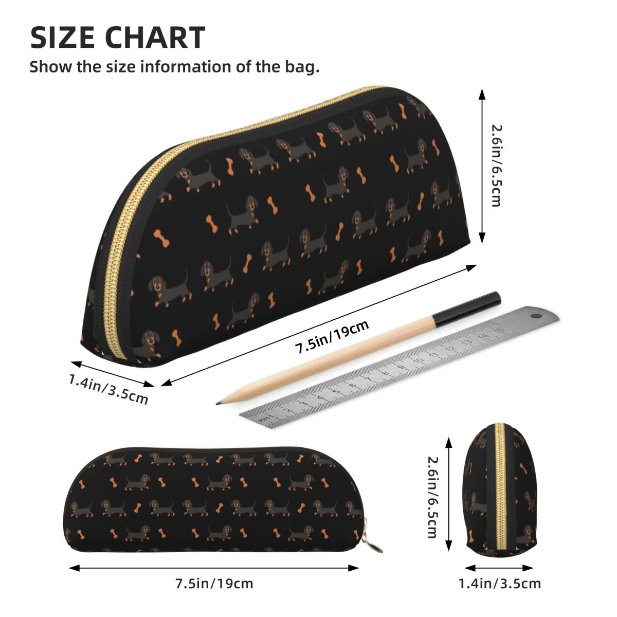 Federmäppchen mit schwarzem un – Tan Stationery & Office Supply Bewertung und Preis