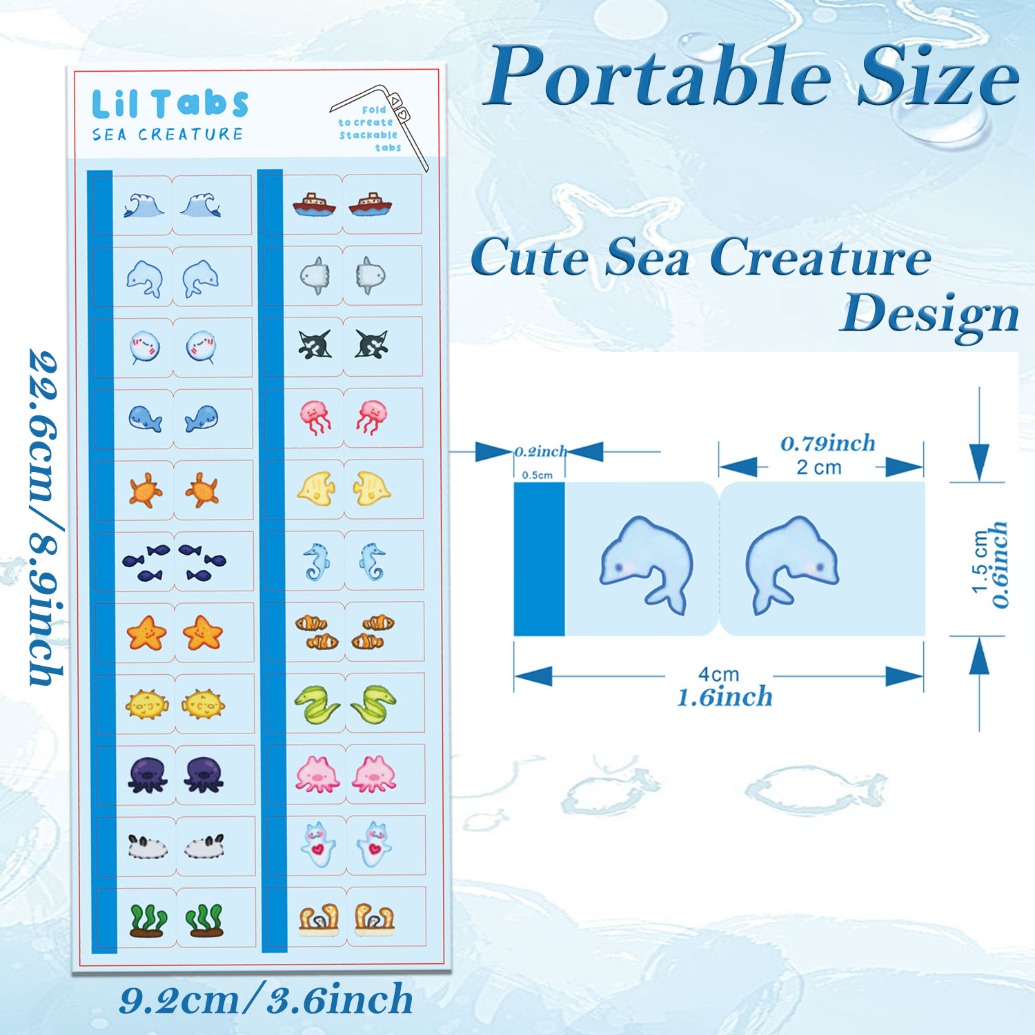 Sea Creature Lil Tab Aufkleber – Index Tab Divider Bewertung und Preis