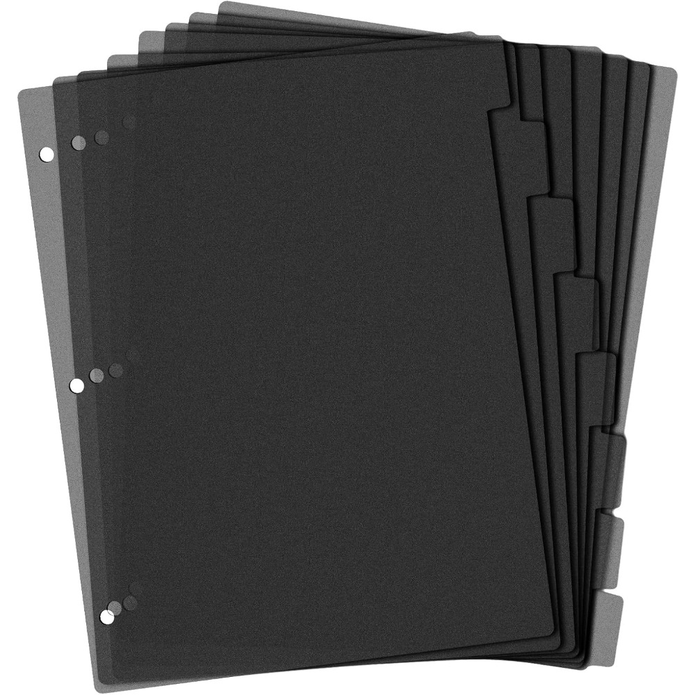 8 schwarze Kunststoff-Trennblä – Index Tab Divider Bewertung und Preis
