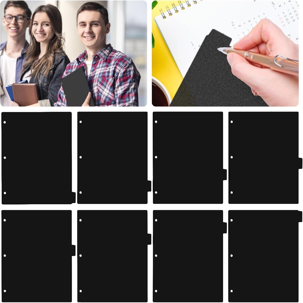 8 schwarze Kunststoff-Trennblä – Index Tab Divider Bewertung und Preis