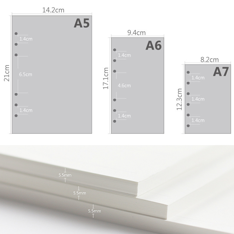 45 Blatt A5 A6A7 Loseblatt-Not – Notebook Dotted A5 Bewertung und Preis