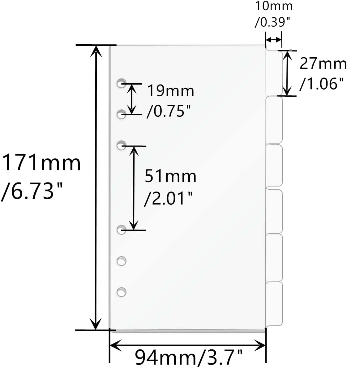 A5/A6/A7 Ordner-Trennblätter P – Index Tab Divider Bewertung und Preis