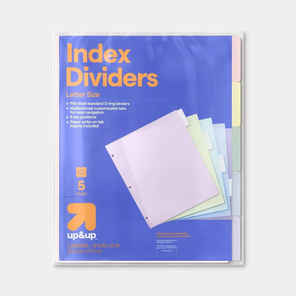 2026 Neu 5er-Pack Mehrfarbige  – Index Tab Divider Bewertung und Preis
