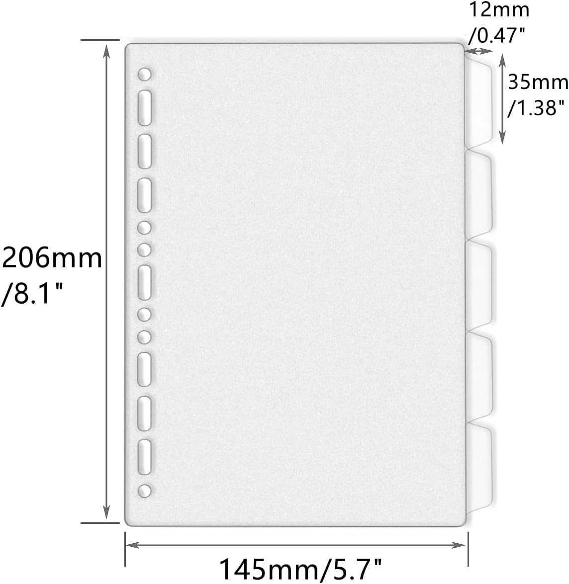 A4 A5 B5 Ordner-Trennblätter,  – Index Tab Divider Bewertung und Preis