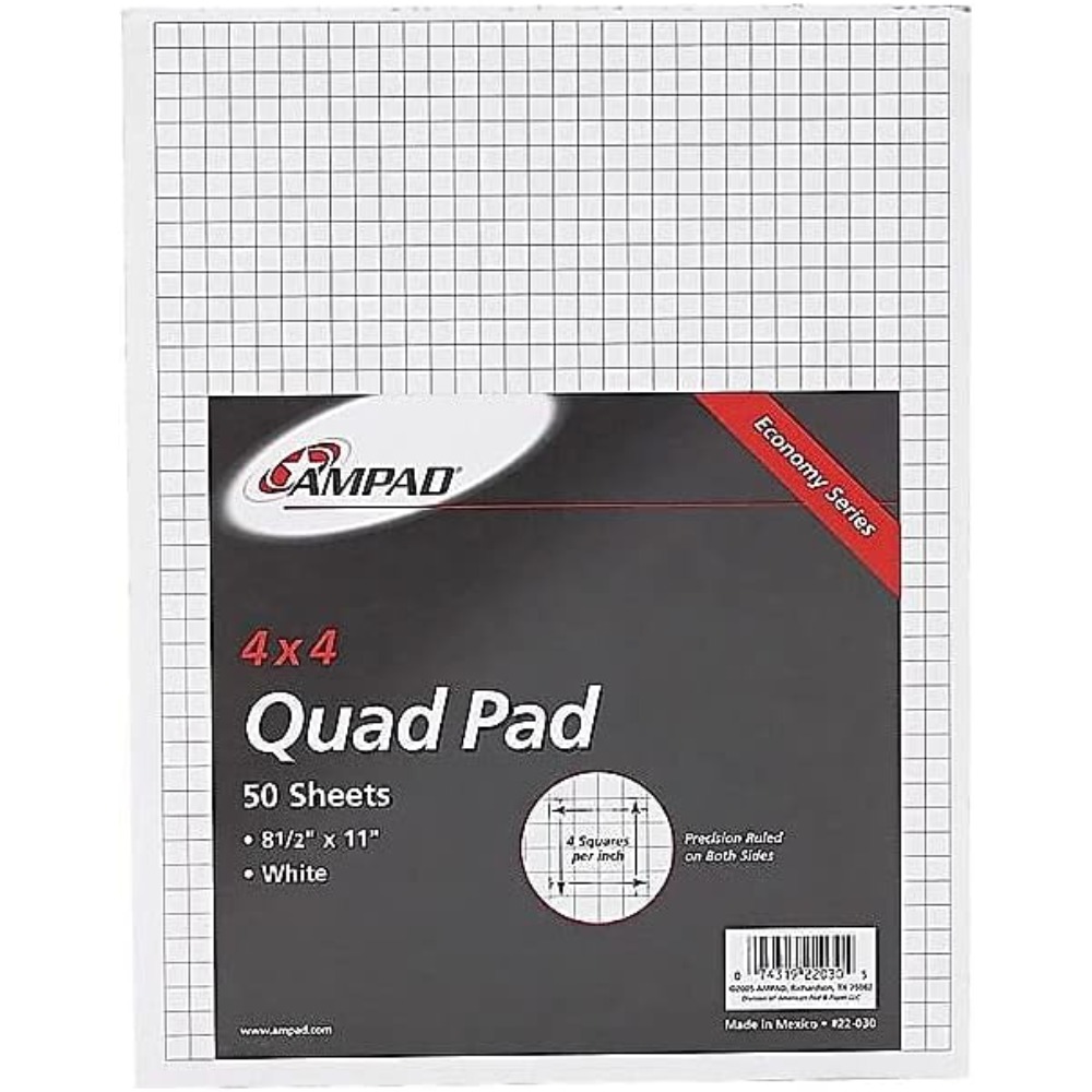 Quad-Ruled Graph Paper Pad 8,5 – Graph Paper Pad Bewertung und Preis