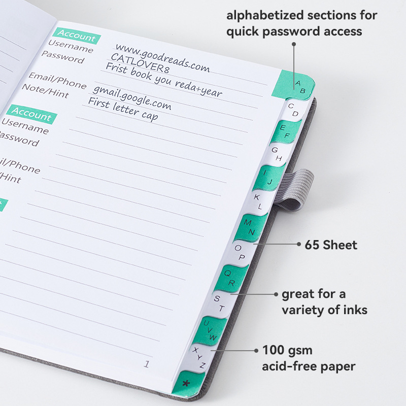 1 Kompaktes Passworthalterbuch – Index Tab Divider Bewertung und Preis