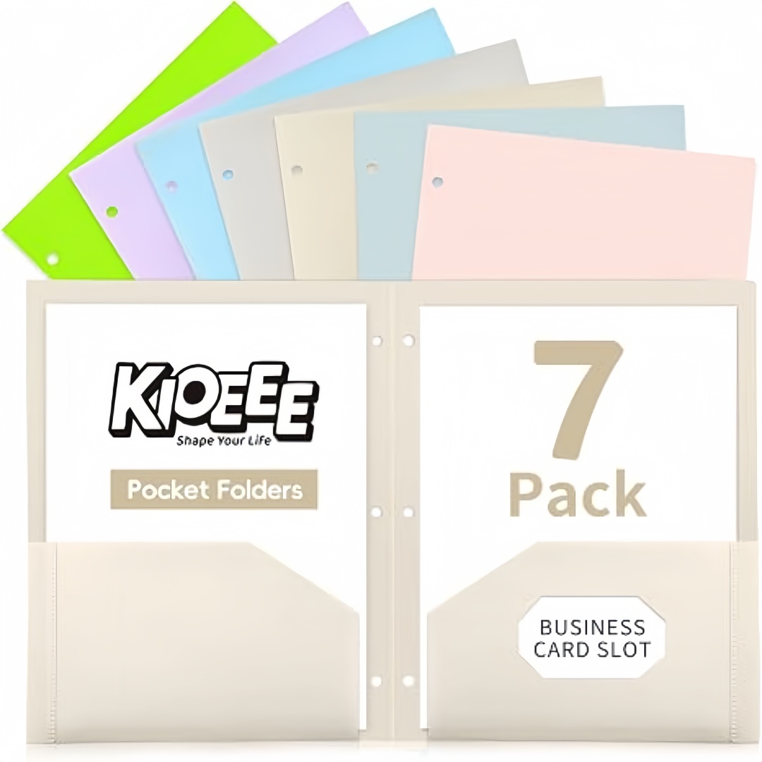 7er-Pack Kunststoffordner mit  – Paper Punch 3 Hole Bewertung und Preis