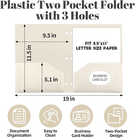 7er-Pack Kunststoffordner mit  – Paper Punch 3 Hole Bewertung und Preis